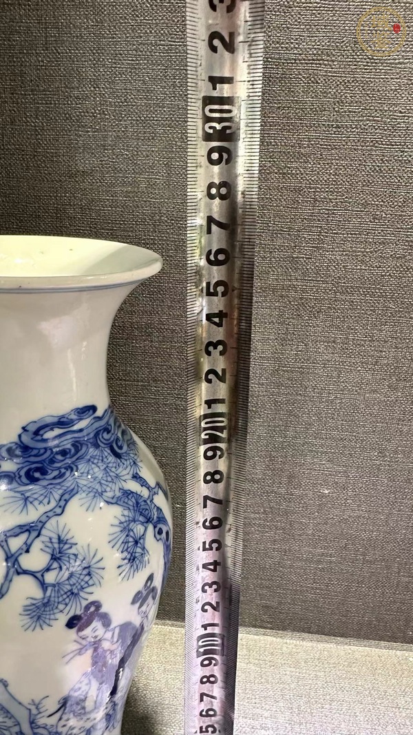 古玩陶瓷光緒·麻姑獻(xiàn)壽青花人物故事瓶 真品鑒賞圖