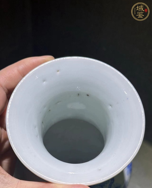 古玩陶瓷光緒·麻姑獻(xiàn)壽青花人物故事瓶 真品鑒賞圖