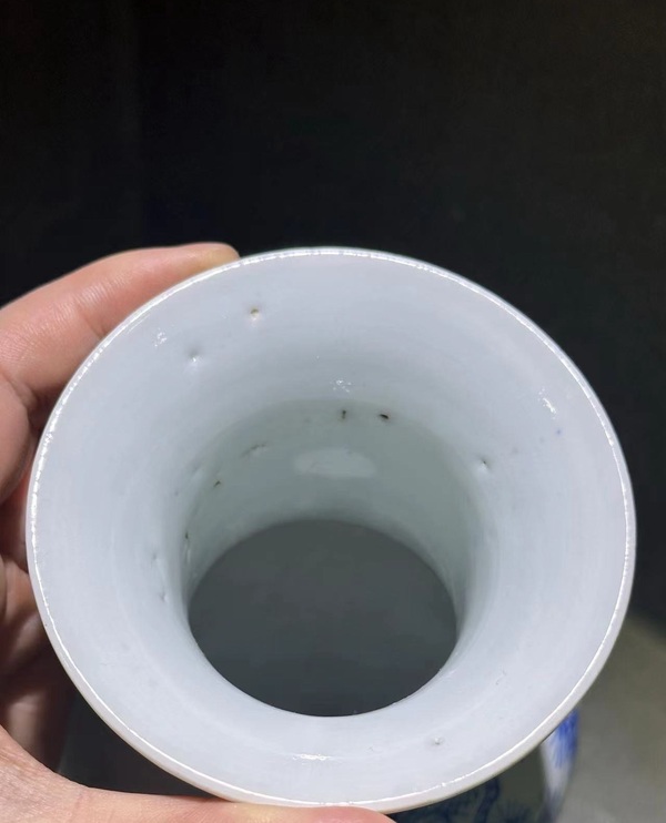 古玩陶瓷光緒·麻姑獻壽青花人物故事瓶拍賣，當前價格6000元