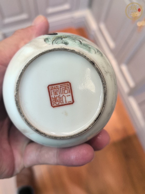 古玩陶瓷民國(guó) 張玉藩繪粉彩人物紋燈籠尊真品鑒賞圖