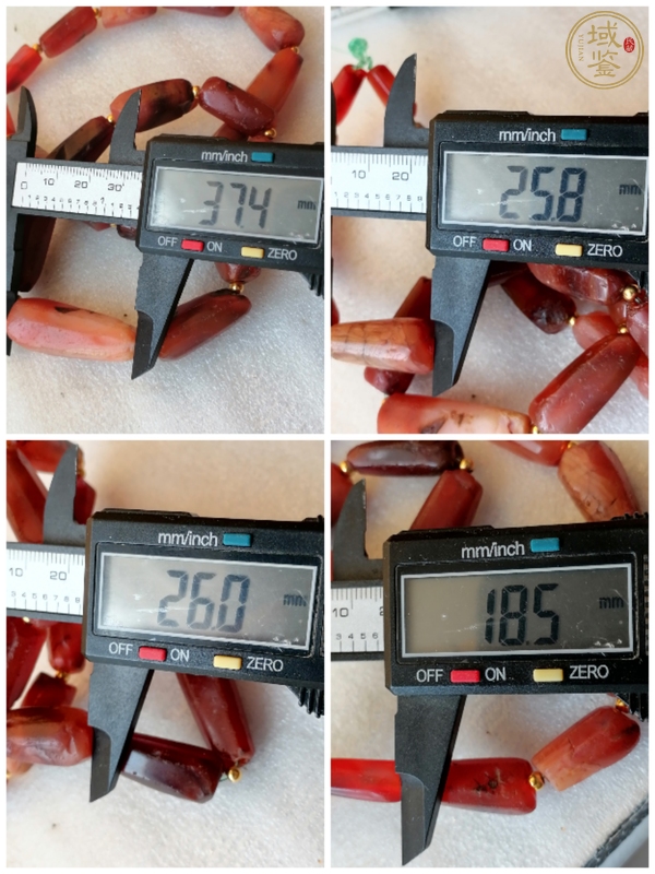 古玩玉器天然紅瑪瑙多棱珠真品鑒賞圖