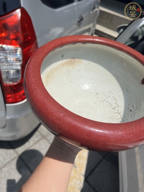 古玩陶瓷紅釉爐真品鑒賞圖