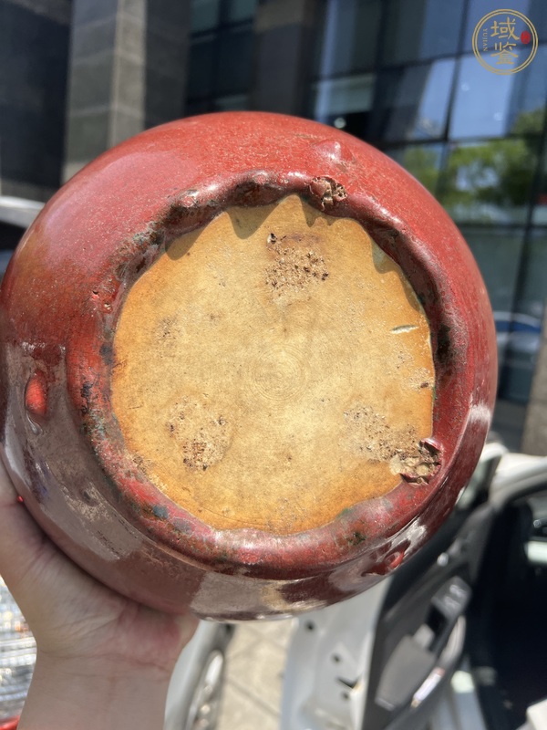 古玩陶瓷紅釉爐真品鑒賞圖