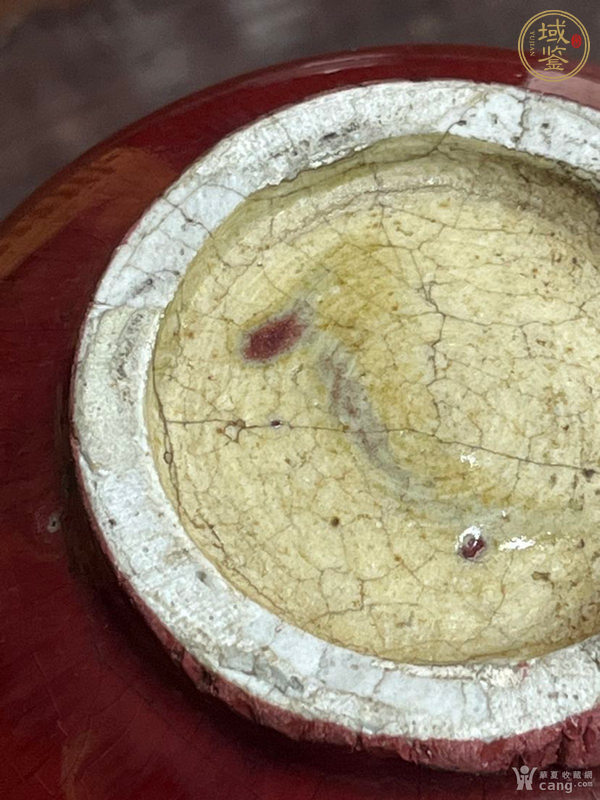 古玩陶瓷紅釉荸薺瓶真品鑒賞圖