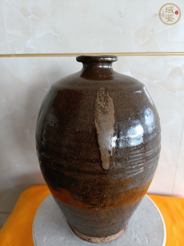 古玩陶瓷磁州窯茶葉末釉褐斑梅瓶真品鑒賞圖