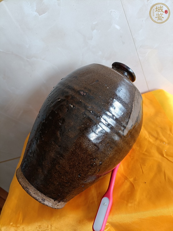 古玩陶瓷磁州窯茶葉末釉褐斑梅瓶真品鑒賞圖