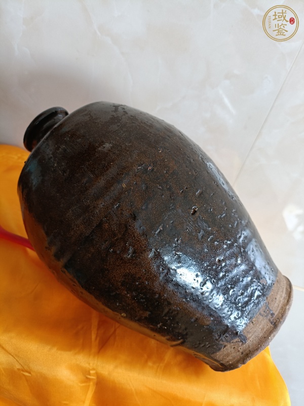 古玩陶瓷磁州窯茶葉末釉褐斑梅瓶真品鑒賞圖