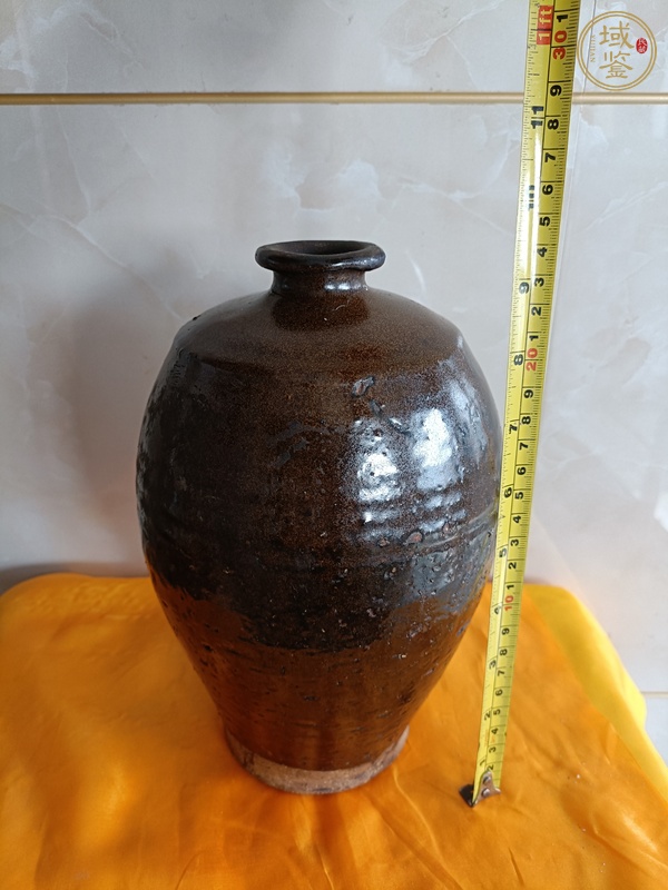 古玩陶瓷磁州窯茶葉末釉褐斑梅瓶真品鑒賞圖