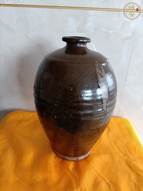古玩陶瓷磁州窯茶葉末釉褐斑梅瓶真品鑒賞圖