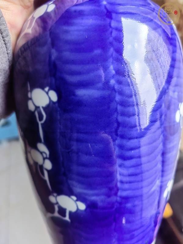 古玩陶瓷冰梅紋瓶真品鑒賞圖