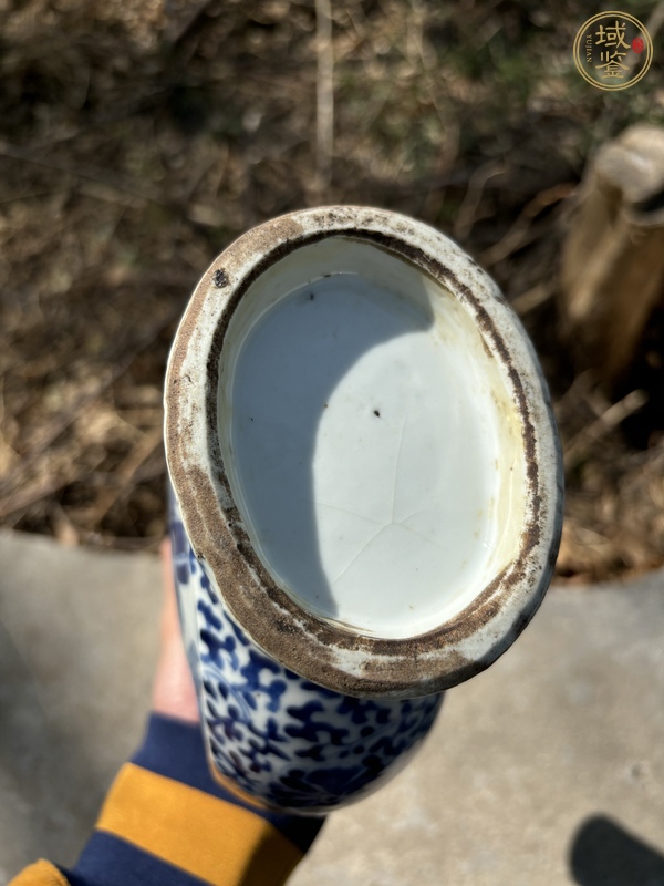 古玩陶瓷清光緒青花人物故事圖抱月瓶真品鑒賞圖