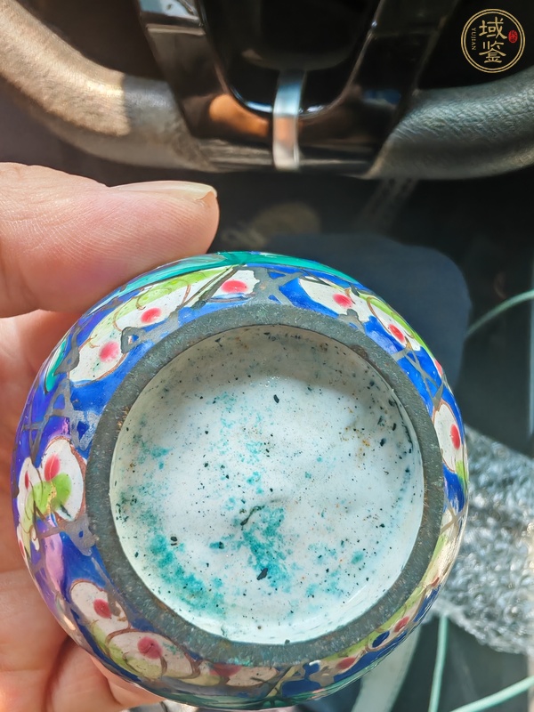 古玩陶瓷銅胎畫琺瑯花卉紋杯真品鑒賞圖
