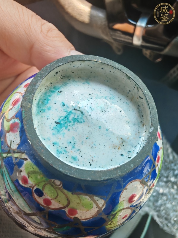 古玩陶瓷銅胎畫琺瑯花卉紋杯真品鑒賞圖
