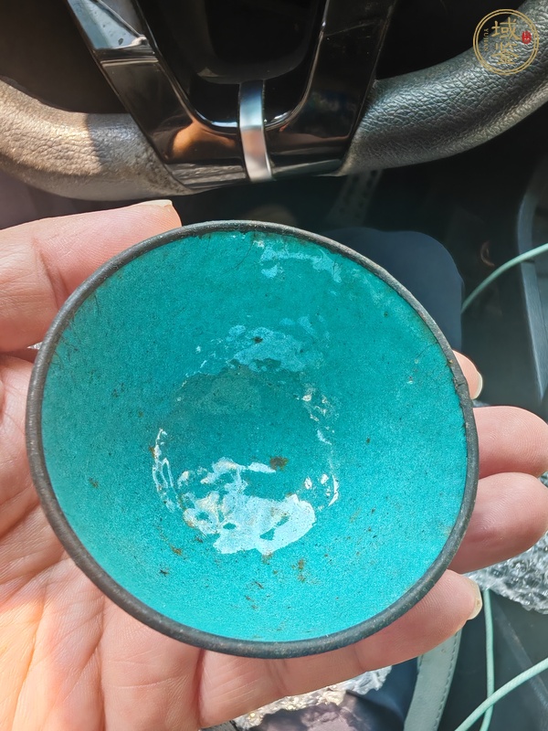 古玩陶瓷銅胎畫琺瑯花卉紋杯真品鑒賞圖