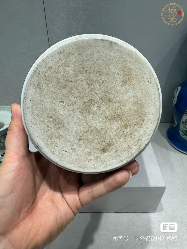 古玩陶瓷墨地粉彩梅瓶真品鑒賞圖