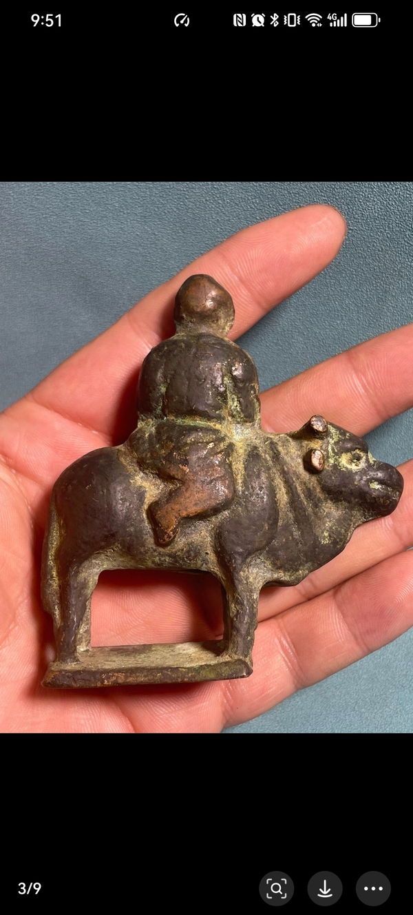 古玩銅器遼金騎獸造像拍賣，當前價格35800元