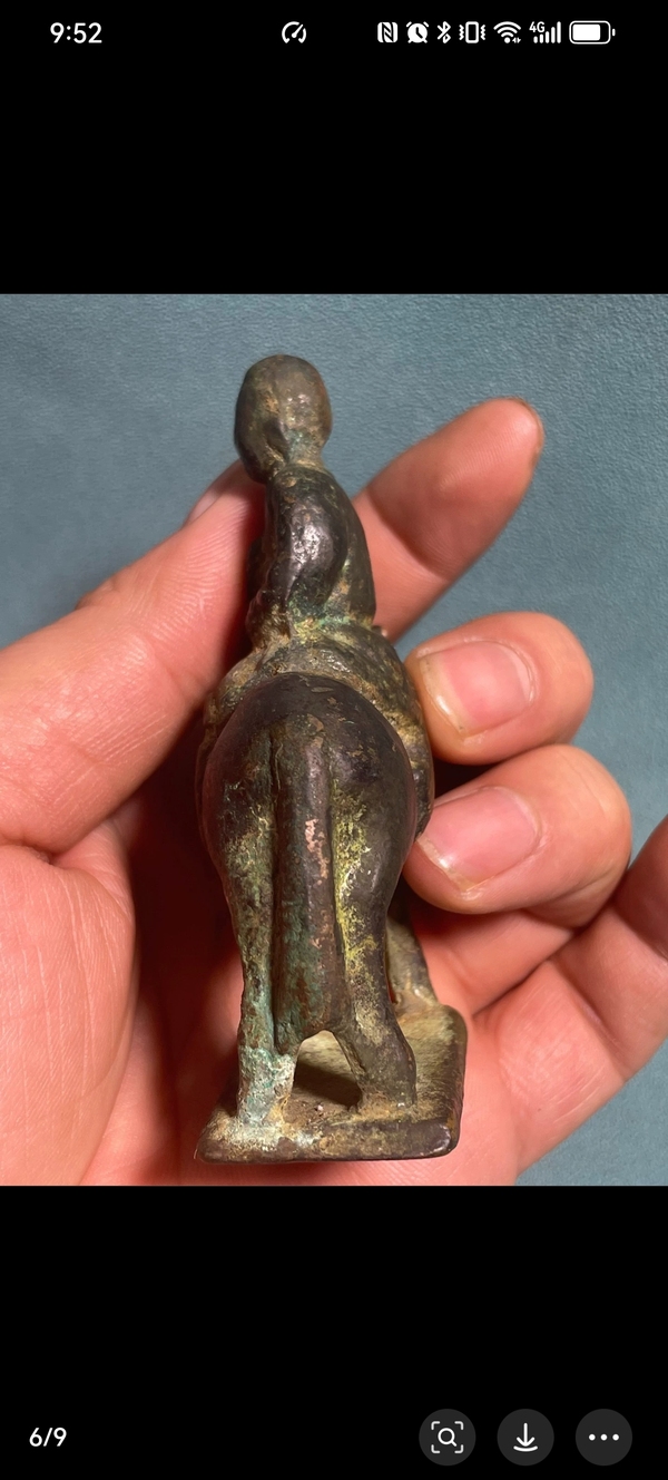 古玩銅器遼金騎獸造像拍賣，當前價格35800元