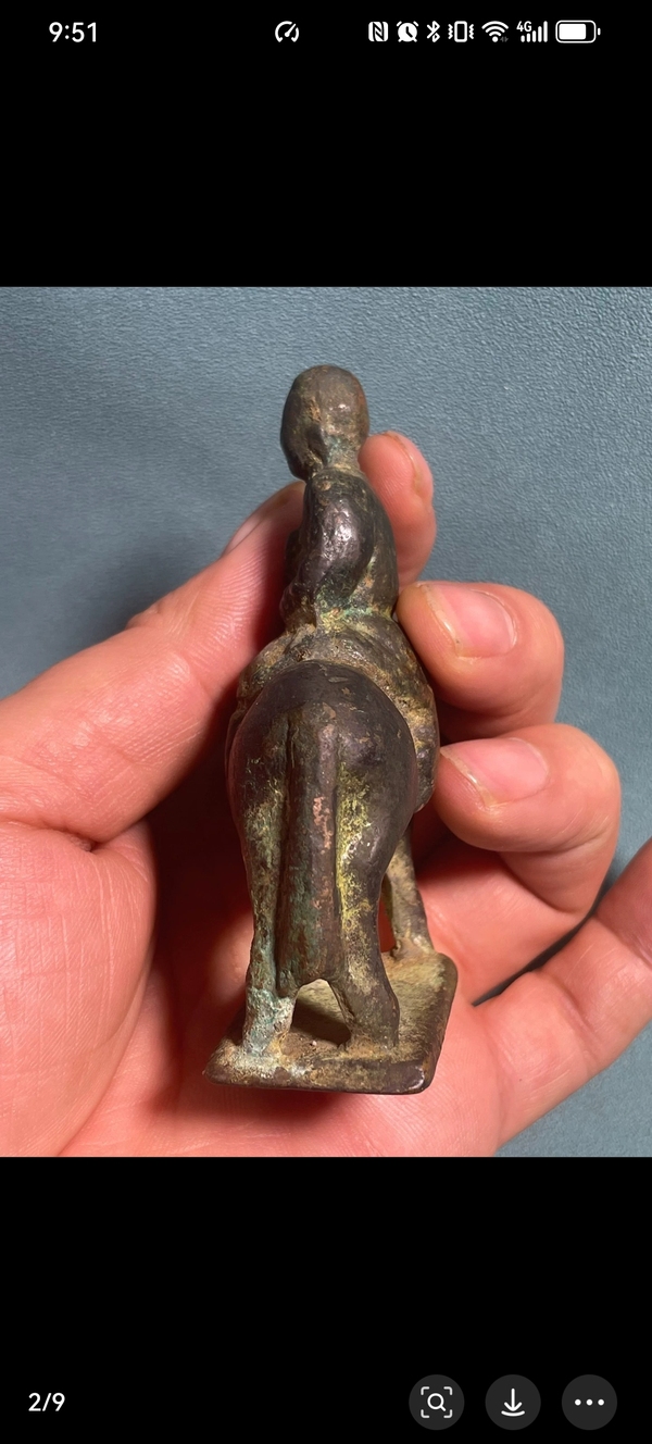 古玩銅器遼金騎獸造像拍賣，當前價格35800元