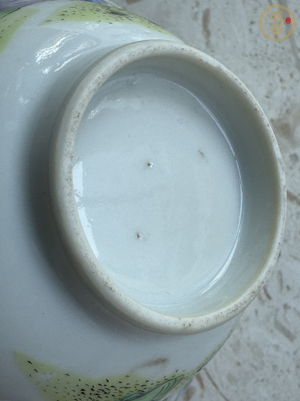 古玩陶瓷廣彩人物故事蓋碗真品鑒賞圖
