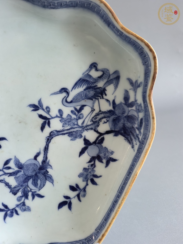 古玩陶瓷青花鶴紋盤真品鑒賞圖