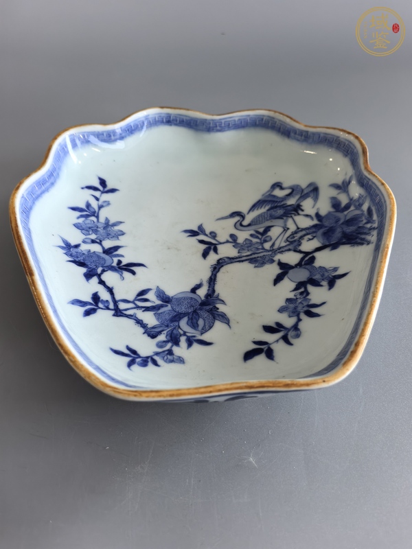古玩陶瓷青花鶴紋盤真品鑒賞圖