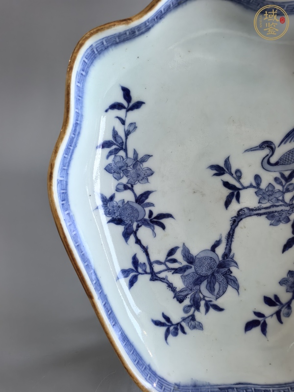 古玩陶瓷青花鶴紋盤真品鑒賞圖