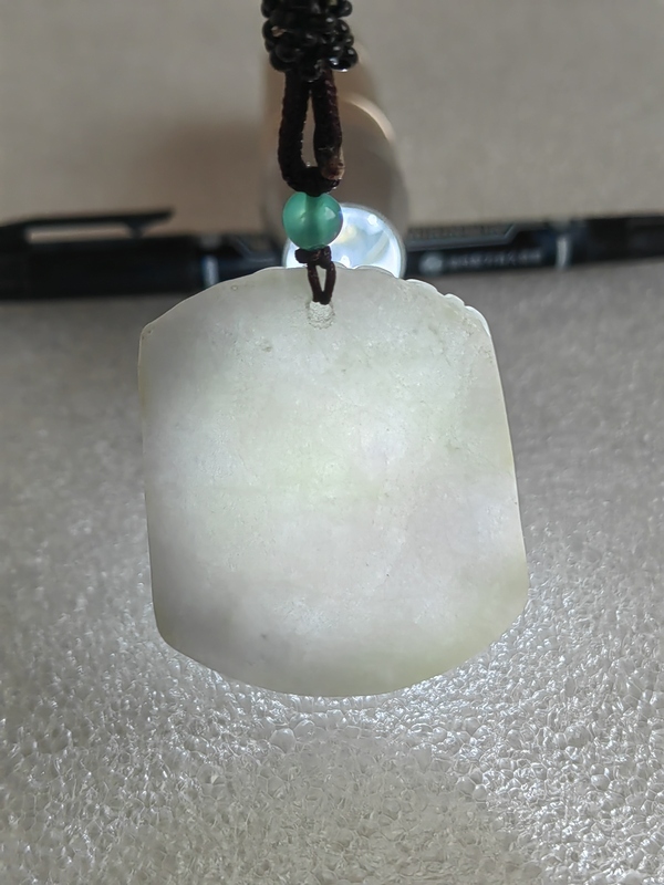 古玩玉器天然翡翠雕“麒麟牌”拍賣,當前價格222元