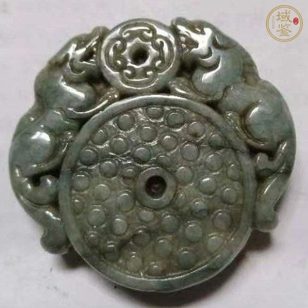 古玩玉器翡翠雕“出廓璧”真品鑒賞圖