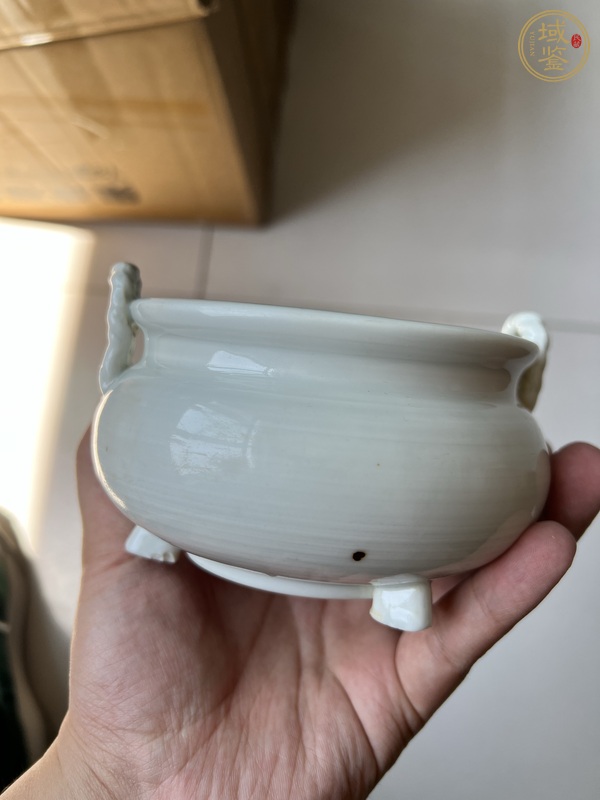 古玩陶瓷白釉香爐真品鑒賞圖