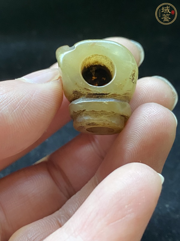 古玩玉器岫玉雕“煙鍋”真品鑒賞圖