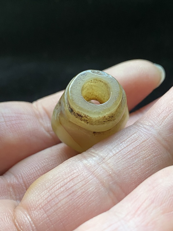 古玩玉器（放漏）清末民初岫玉雕“煙鍋”拍賣，當(dāng)前價格800元