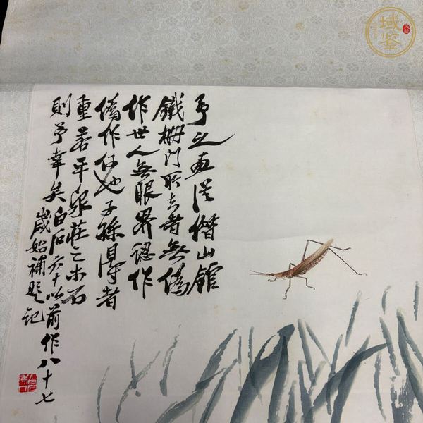古玩字畫白石款草蟲真品鑒賞圖