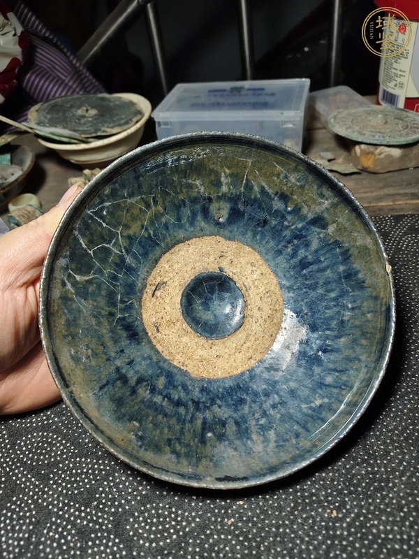 古玩陶瓷元代磁州窯系澀圈圈足疊燒工藝碗真品鑒賞圖