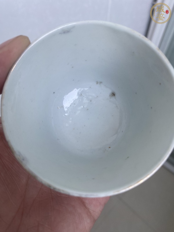 古玩陶瓷民國粉彩花卉杯真品鑒賞圖