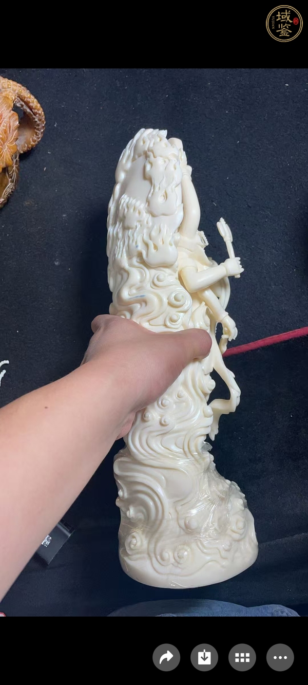 古玩猛犸牙觀音真品鑒賞圖