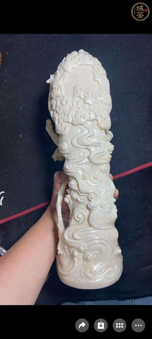 古玩雜項猛犸牙觀音真品鑒賞圖