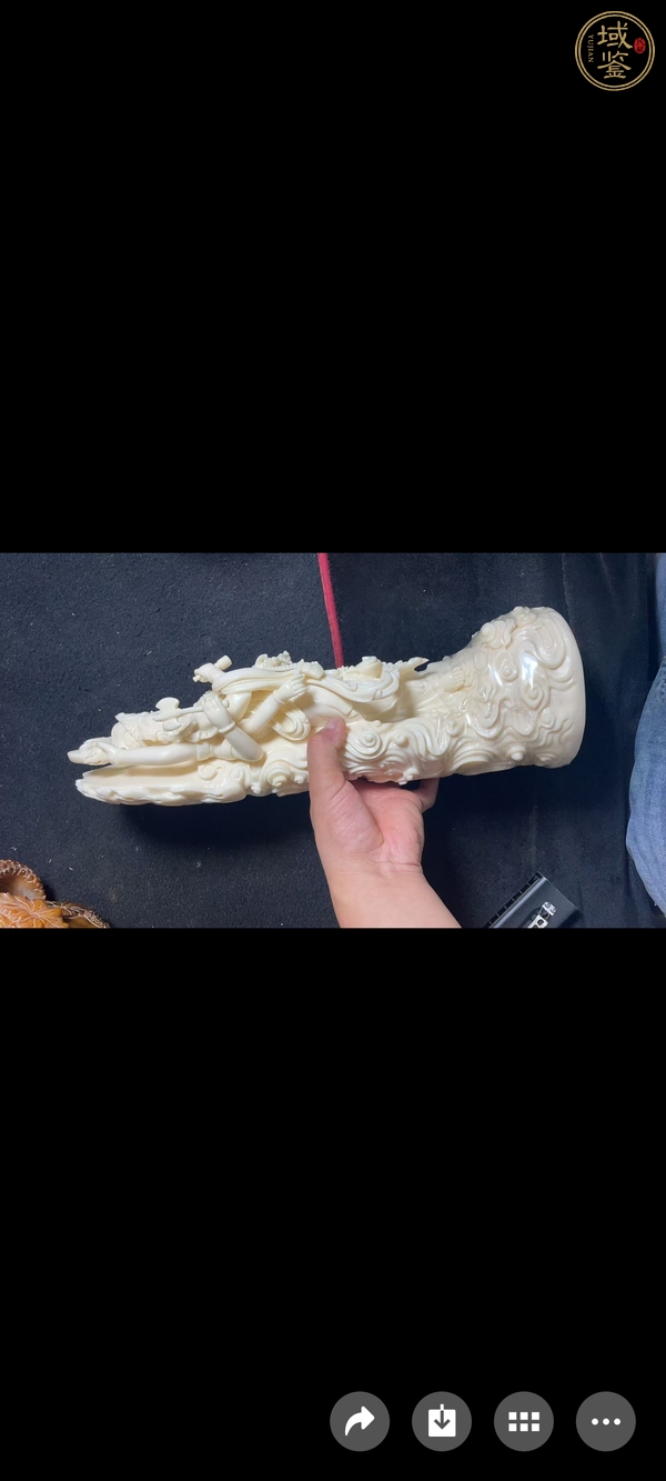 古玩雜項猛犸牙觀音真品鑒賞圖