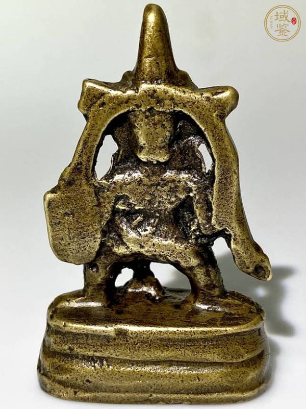 古玩銅器銅黑財神真品鑒賞圖