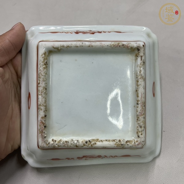 古玩陶瓷麒麟五彩盤真品鑒賞圖