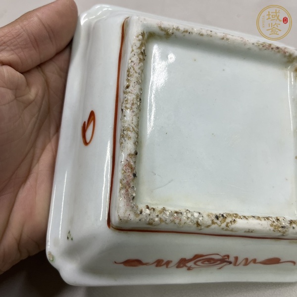 古玩陶瓷麒麟五彩盤真品鑒賞圖