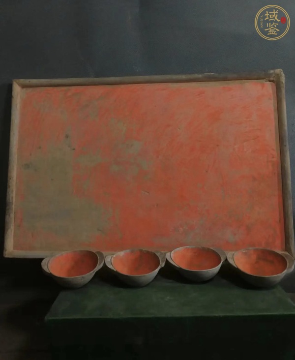 古玩陶瓷漢代羽觴組合真品鑒賞圖
