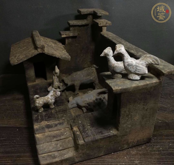 古玩漢早期四方形豬圈真品鑒賞圖