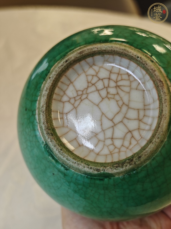 古玩陶瓷綠哥釉天球瓶真品鑒賞圖