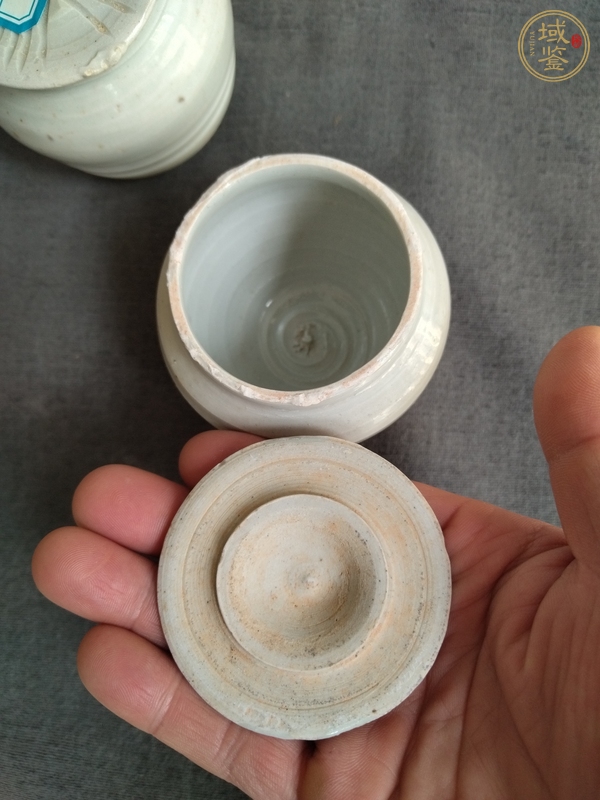 古玩陶瓷青白釉蓋罐真品鑒賞圖
