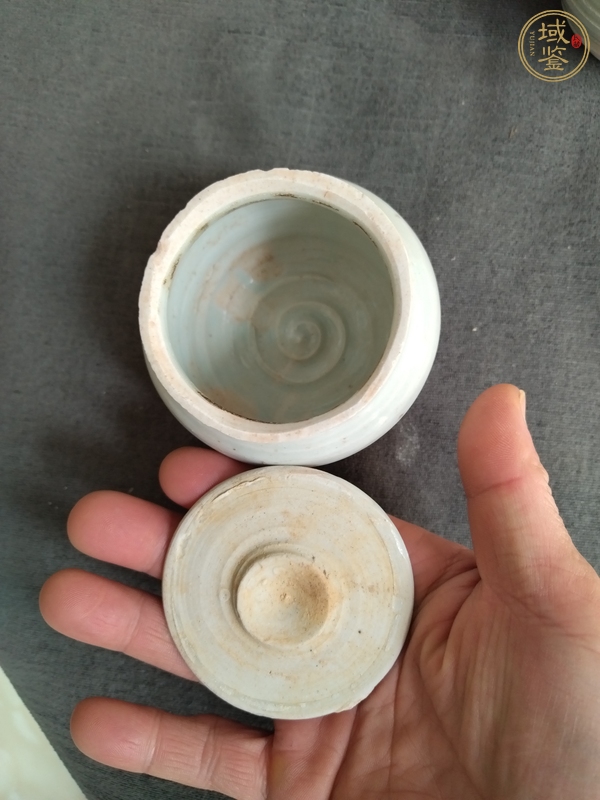 古玩陶瓷青白釉蓋罐真品鑒賞圖