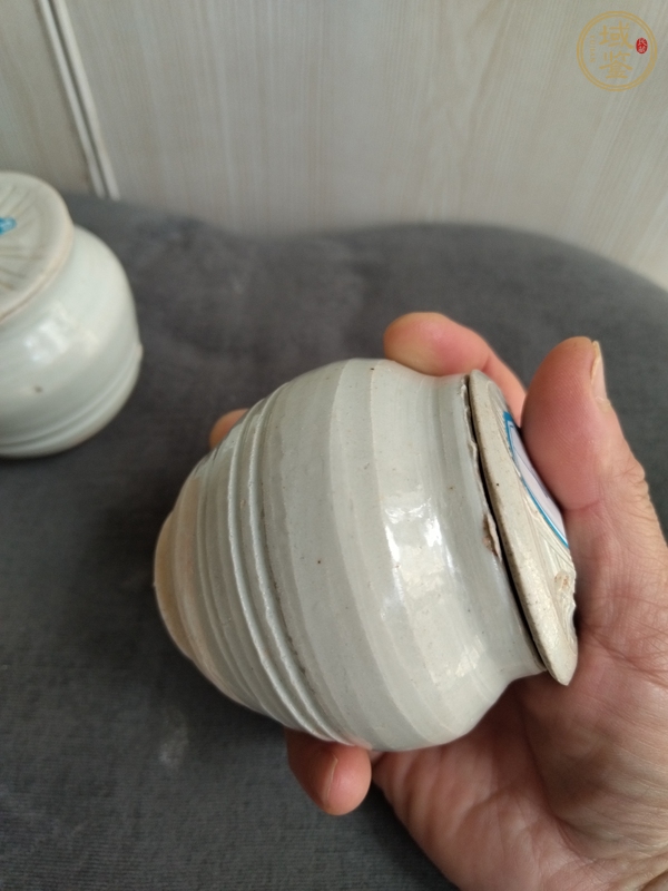 古玩陶瓷青白釉蓋罐真品鑒賞圖