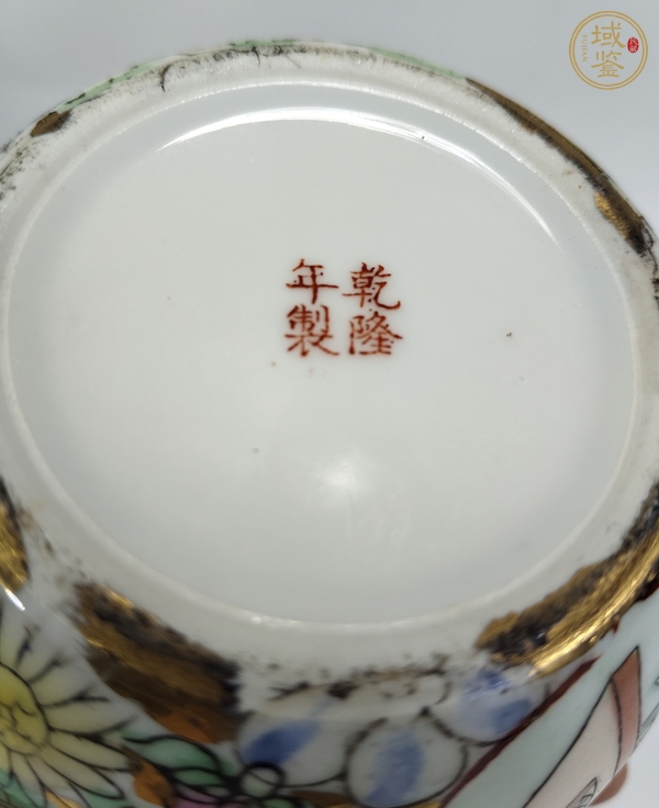 古玩陶瓷粉彩百花開窗仕女人物紋蓋罐真品鑒賞圖