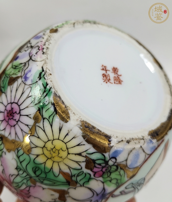 古玩陶瓷粉彩百花開窗仕女人物紋蓋罐真品鑒賞圖