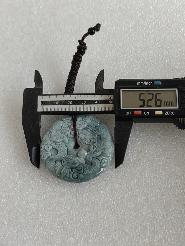 古玩玉器天然翡翠雕“龍紋牌”拍賣，當前價格345元