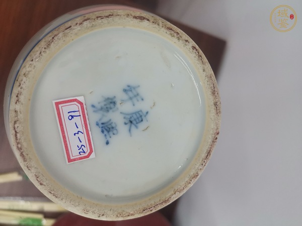 古玩陶瓷青花人物故事紋棒槌瓶真品鑒賞圖